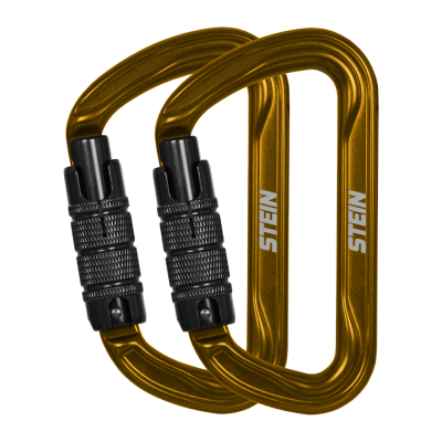 SECURA D-Shape Aluminium - Gold - Twin Pack